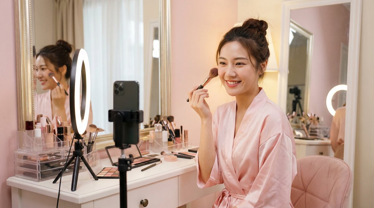 撸撸社美妆视频教程